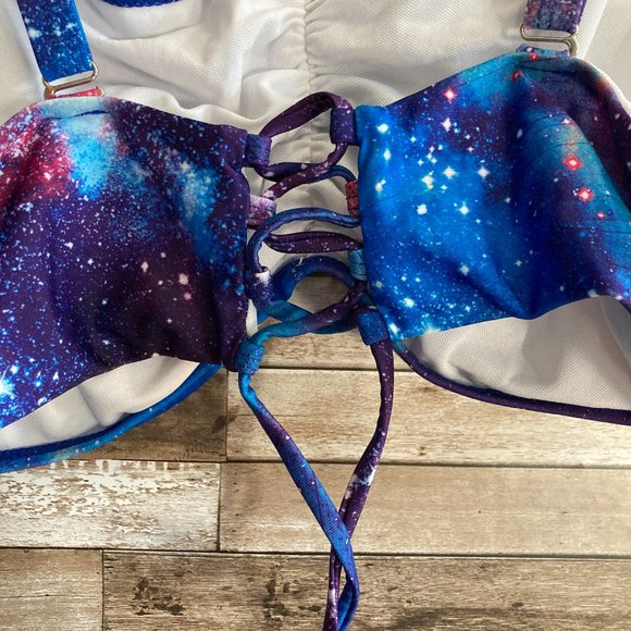 Galaxy Print High Waisted Bikini Size 22 - Picture 5 of 9
